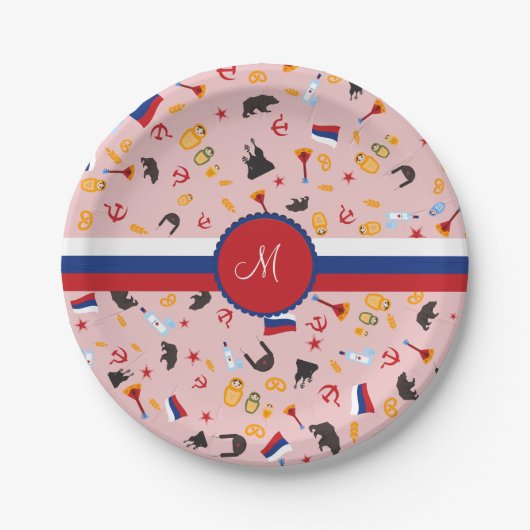 愛を持つロシアから – モノグラロシアのム ペーパープレート (正面)