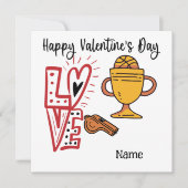 愛を持つ選手からのバスケットボールバレンタインデー カード (正面)