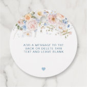 愛を振りかけるハーグローブ笛赤ちゃんシャワー フェイバータグ (裏面)