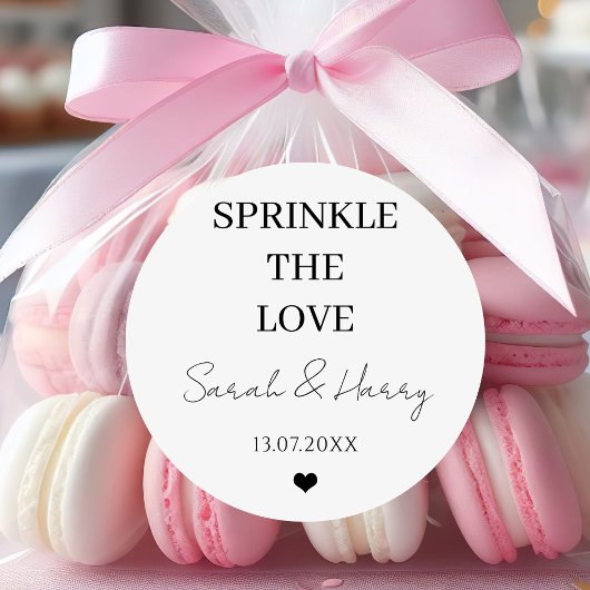 愛を振りかけるパーソナライズされた結婚る ラウンドシール