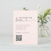 愛を捕まえろ!写真、ハート-QRコード結婚、 エンクロージャーカード (スタンド正面)