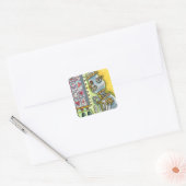 愛を探すロボットかわいいハート自動販売機 スクエアシール (封筒)