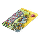 愛を探すロボットかわいいハート自動販売機 マグネット (左側)