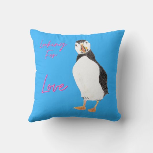 愛を探すPuffin x2 クッション (裏面)