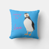 愛を探すPuffin x2 クッション (正面)