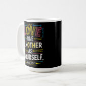 愛を放ち、統一を受け入れる コーヒーマグカップ (正面左)