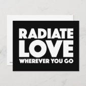 愛を放つ白い黒い引用文 ポストカード (正面/裏面)