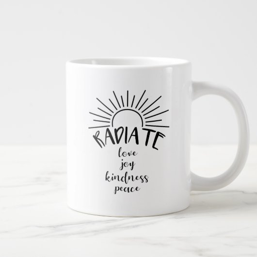 愛を放射 – ジャンボコーヒーマグカップ (右)