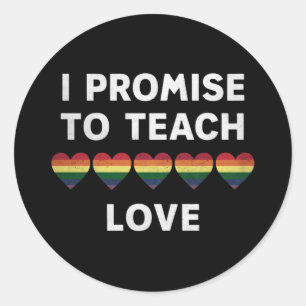 愛を教えることを誓います LGBT-Qプライド 誇りを持つ教師 ラウンドシール