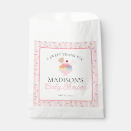 愛を散りばめたアイスクリームサンデー ベイビーシャワー フェイバーバッグ