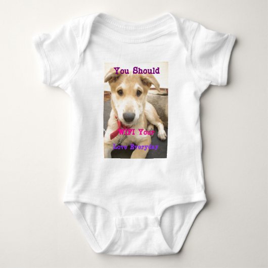 愛を日々伝えたい ベビーボディスーツ (正面)