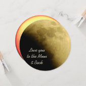 愛を月と太陽に届ける、ダイナミックなカード。夕焼けから夜明けまで カード (正面/裏面インサイチュ)