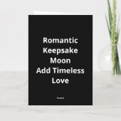愛を月と星にまで - ロマンチックな記念品 カード (裏面)