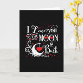 愛を月と星に誓うロマンチックな記念品 カード (黄色い花)