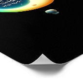 愛を月と星に誓うロマンチックな記念品 ポスター (角)