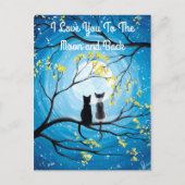 愛を月までとそれを超えて 猫 ポストカード (正面)