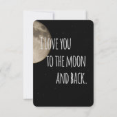 愛を月までとそれ以上に Save The Date 招待状 (正面)