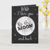 愛を月まで＆それ以上に 黒い父の日のカード カード (黄色い花)