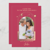 愛を月まで フォト 天体 マゼンタ ゴールド シーズンカード (正面/裏面)