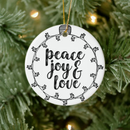 愛を楽しむ平和 セラミックオーナメント