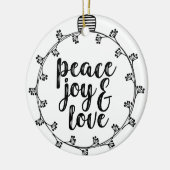 愛を楽しむ平和 セラミックオーナメント (左)