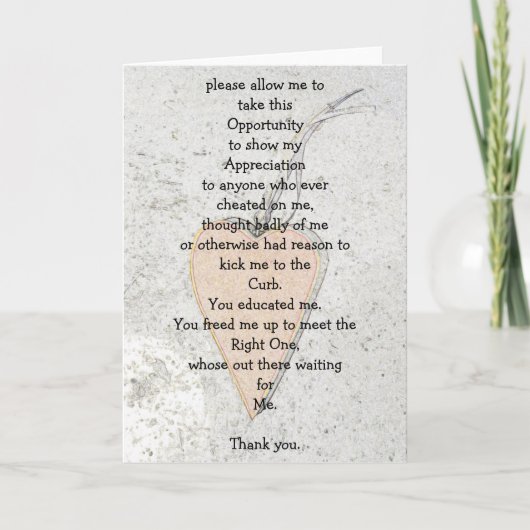 愛を求めて サンキューカード (正面)