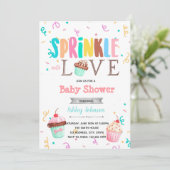 愛を添えたカップケーキのご招待 招待状 (スタンド正面)