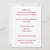 愛を添えて招待 | 明るい喜び 招待状 (裏面)