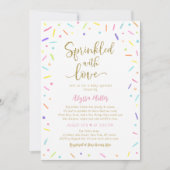 愛を添えて虹のベイビーシャワー 招待状 (正面)