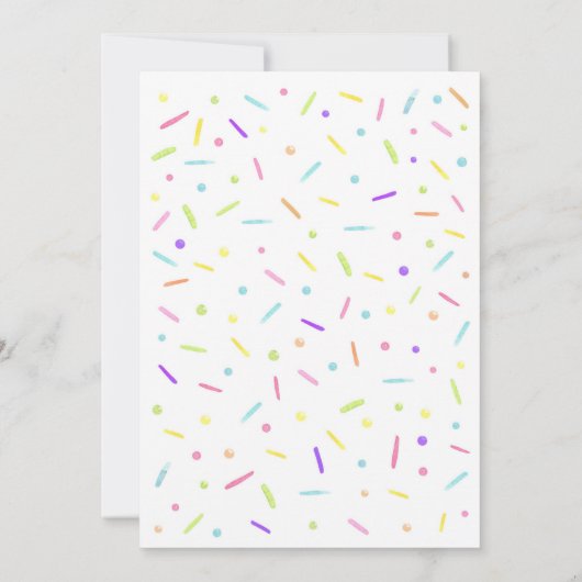 愛を添えて レインボーベイビー スプリンクル 招待状 (裏面)