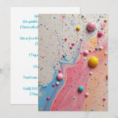 愛を添えて 招待状 | キャンディー コンフェッティ (正面/裏面)