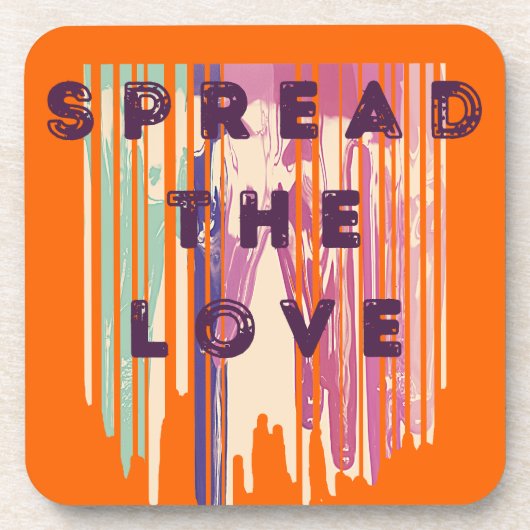 愛を溶かした色の引用文を広前向きめる コースター (正面)