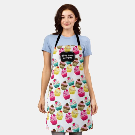 愛を焼く戦争ではなく、愛で焼く エプロン (着用した状態)