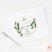 愛を熱帯の光に輝結婚かせる ラウンドシール (封筒)