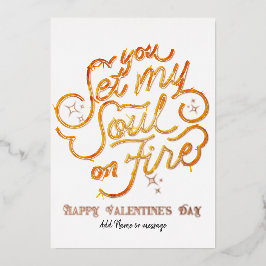 愛を燃やしてくれるバレンタインデー・記念日 箔シーズンカード