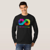 愛を理解する無限の自閉症意識を受け入れる Tシャツ (正面フル)