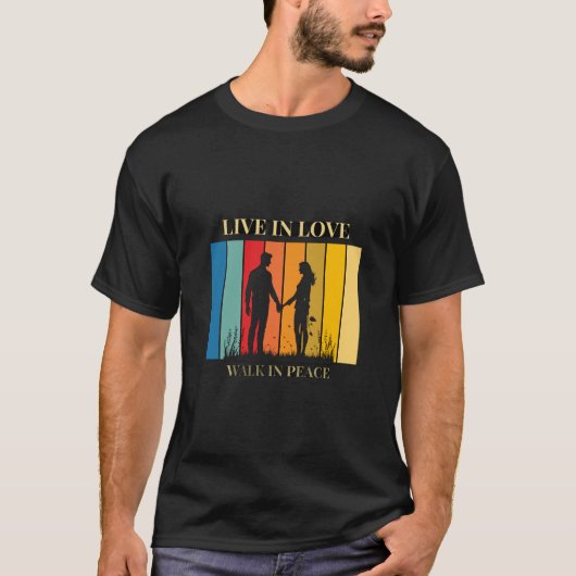 愛を生きる メンズTシャツ Tシャツ (正面)