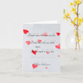 「愛を疑うな」, シェイクスピアのカード カード (黄色い花)