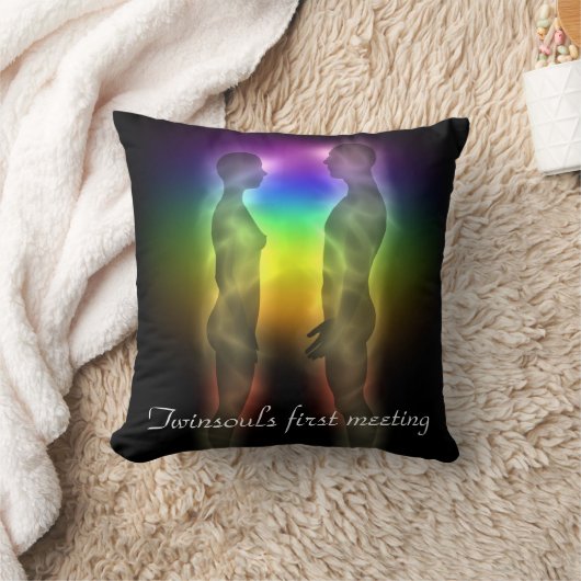 愛を癒すことでチャクラに出会うTwinsouls クッション (ブランケット)