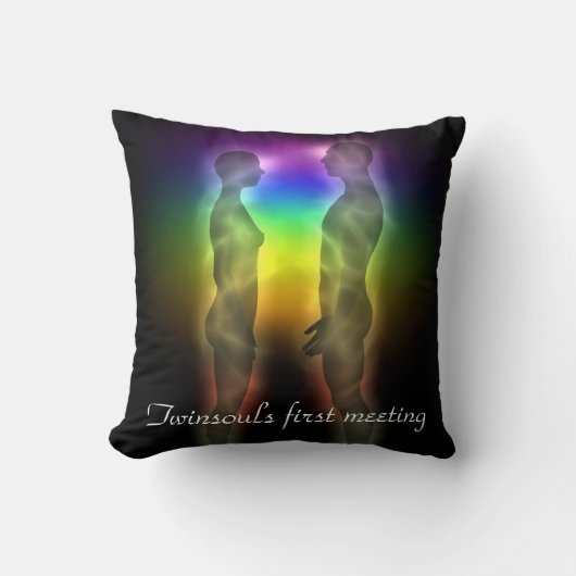愛を癒すことでチャクラに出会うTwinsouls クッション (正面)