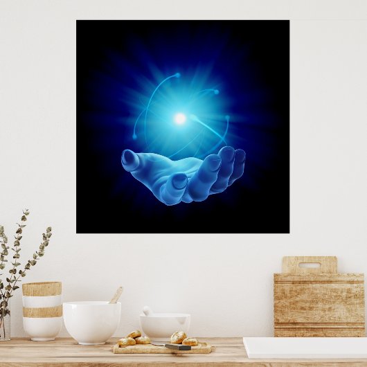 愛を癒すことで癒す人の奇跡の手 ポスター (キッチン)