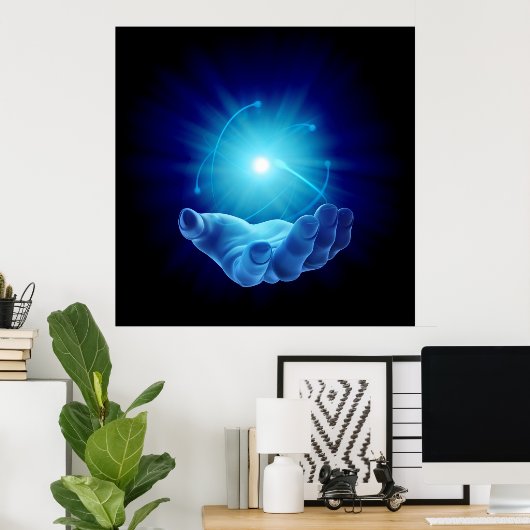 愛を癒すことで癒す人の奇跡の手 ポスター (ホームオフィス)