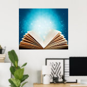 愛を癒すことによる本読や本の魔法 ポスター (ホームオフィス)