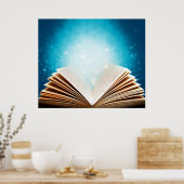 愛を癒すことによる本読や本の魔法 ポスター (キッチン)