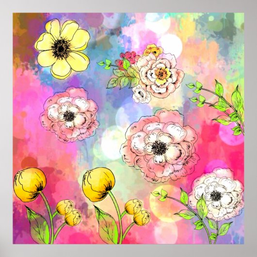 愛を癒すことによ絵を描り、色のシンフォニーが芸術をドリップ。 ポスター (正面)