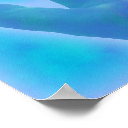 愛を癒す青いエネルギー癒しの手 ポスター (角)