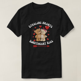 愛を盗むハートのキス テディベア Tシャツ