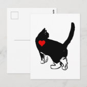 愛を示す猫 ポストカード (正面/裏面)