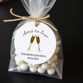 愛を祝うシャンパングラス フェイバータグ