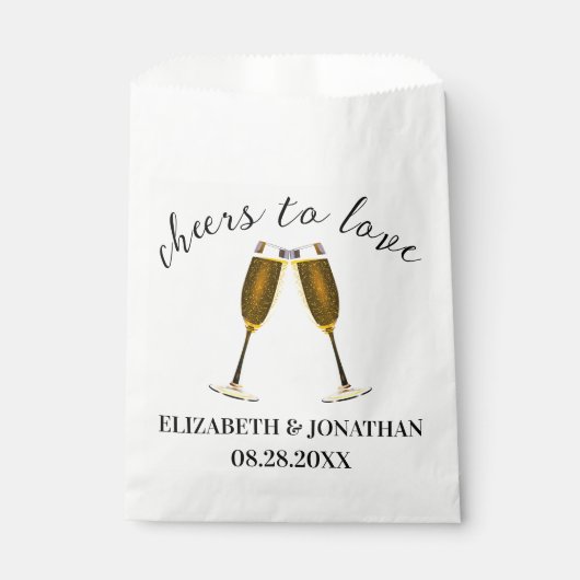 愛を祝うシャンパングラス フェイバーバッグ (正面)